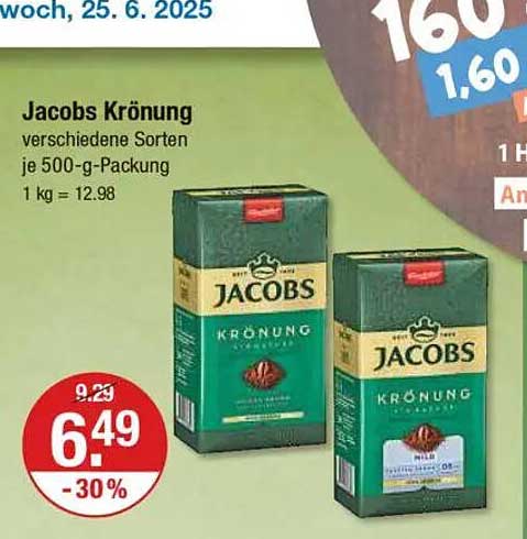 Jacobs Krönung verschiedene Sorten je 500-g-Packung