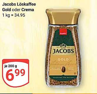 Jacobs Löskaffee Gold oder Crema 200 g