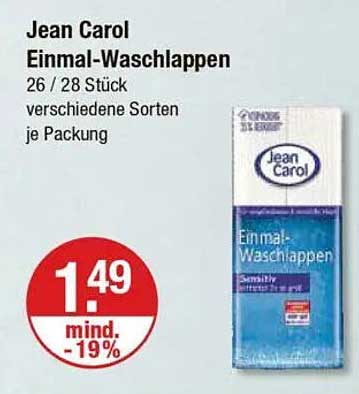 Jean Carol Einmal-Waschlappen 26 / 28 Stück - verschiedene Sorten je Packung