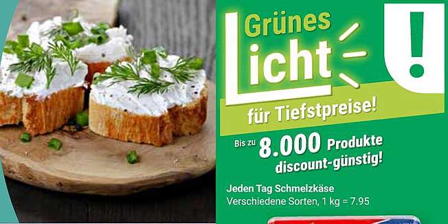 Jeden Tag Schmelzkäse - Verschiedene Sorten, 1 kg = 7,95 €