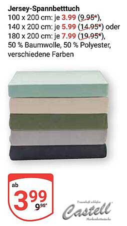 Jersey-Spannbettuch - ab 3,99 €