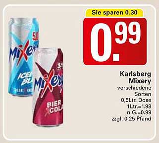 Karlsberg Mixery verschiedene Sorten 0,5L Dose