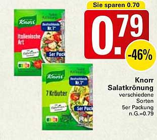 Knorr Salatkrönung verschiedene Sorten 5er Packung