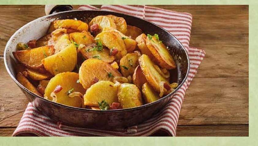 Köstliche Bratkartoffeln mit Speck und Zwiebeln