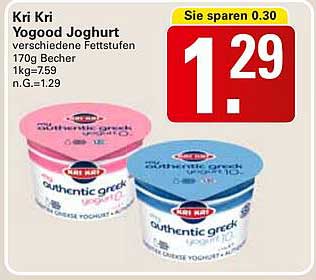 Kri Kri Yogood Joghurt verschiedene Fettstufen 170g Becher