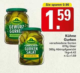 KÜHNE GURKEN 670g - Verschiedene Sorten