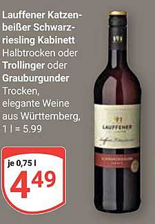 Lauffener Katzenbeißer Schwarzriesling Kabinett Halbtrocken