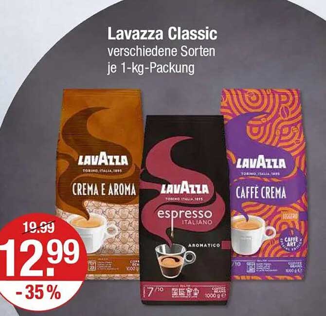 Lavazza Classic verschiedene Sorten je 1-kg-Packung