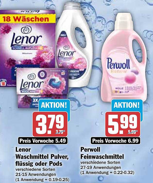 Lenor Waschmittel Pulver, flüssig oder Pods - verschiedene Sorten