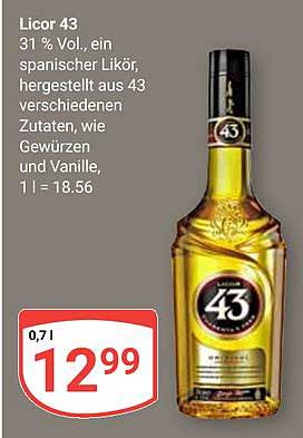 Licor 43 31 % Vol, 0,7 l