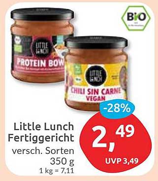 Little Lunch Fertiggericht – Chili sin Carne und Protein Bowl