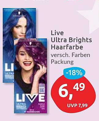Live Ultra Brights Haarfarbe – verschiedene Farben