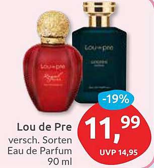 Lou de Pre - Eau de Parfum 90 ml, verschiedene Sorten