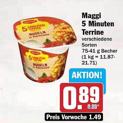 Maggi 5 Minuten Terrine verschiedene Sorten
