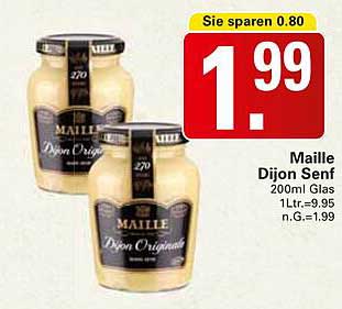 Maille Dijon Senf 200ml Glas