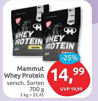 Mammut Whey Protein 700 g - Verschiedene Sorten
