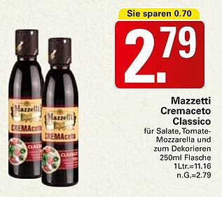 Mazzetti Cremaceto Classico, 250ml Flasche