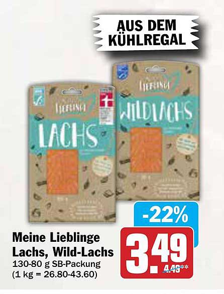Meine Lieblinge Lachs, Wild-Lachs 130-80 g SB-Packung
