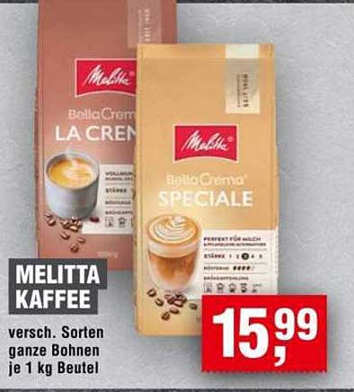Melitta Kaffee BellaCrema La Crema und Speciale - 1 kg Beutel