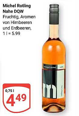 Michel Rotling Nahe DQW – Fruchtiger Wein mit Aromen von Himbeeren und Erdbeeren