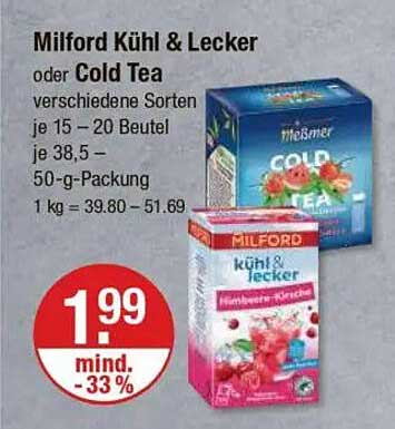 Milford Kühl & Lecker oder Cold Tea verschiedene Sorten