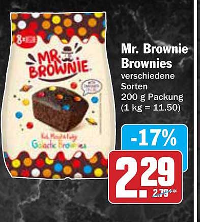 Mr. Brownie Brownies verschiedene Sorten 200 g Packung