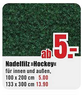 Nadelfilz "Hockey" für innen und außen