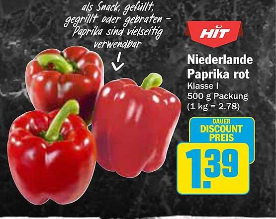 Niederlande Paprika rot 500 g
