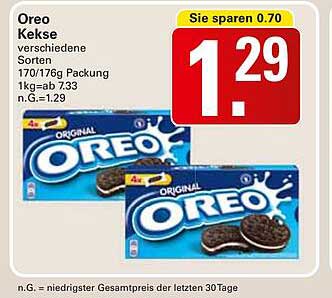 Oreo Kekse verschiedene Sorten 170/176g Packung