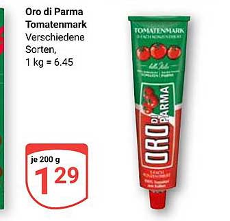 Oro di Parma Tomatenmark - Verschiedene Sorten