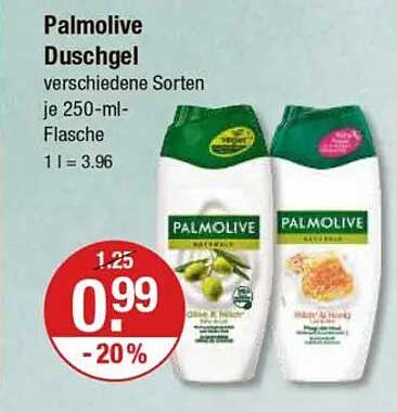 Palmolive Duschgel verschiedene Sorten je 250-ml-Flasche