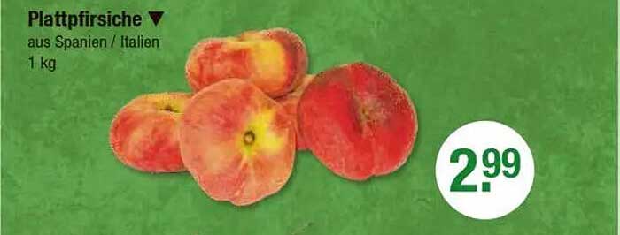 Plattpfirsiche aus Spanien/Italien - 1 kg