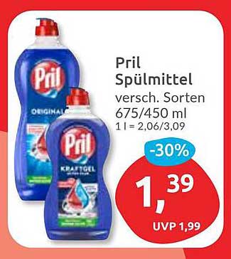Pril Spülmittel 675/450 ml - jetzt 30% günstiger!