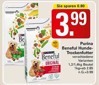 Purina Beneful Hunde-Trockenfutter verschiedene Varianten 1,2/1,4kg Beutel