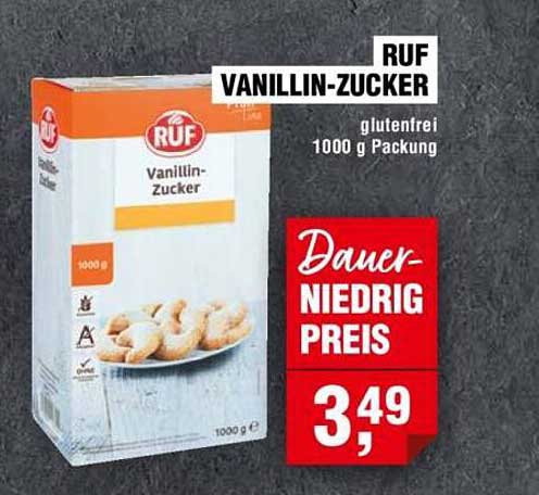 Ruf Vanillin-Zucker 1000 g Packung, glutenfrei