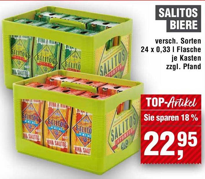 SALITOS Biere – Verschiedene Sorten im Kasten