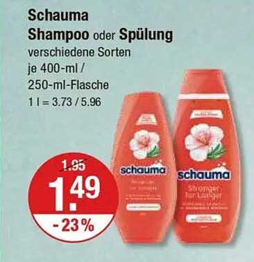 Schauma Shampoo oder Spülung verschiedene Sorten je 400-ml / 250-ml-Flasche
