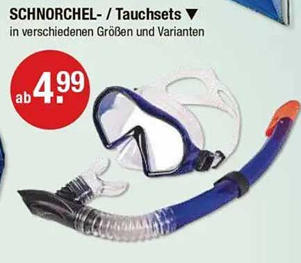 SCHNORCHEL- / Tauchsets in verschiedenen Größen und Varianten