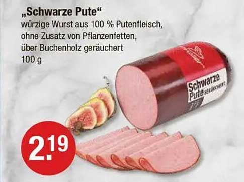 "Schwarze Pute" - würzige Wurst aus 100 % Putenfleisch