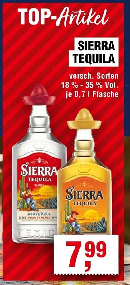 SIERRA TEQUILA 0,7 L Flasche - Verschiedene Sorten