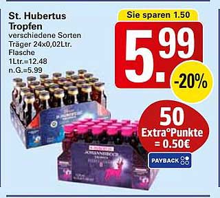 St. Hubertus Tropfen 24x0,02 L. Flasche - jetzt nur 5,99 €!