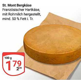 St. Mont Bergkäse – Französischer Hartkäse mit Rohmilch