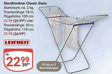Standtrockner Classic Siena von Leifheit