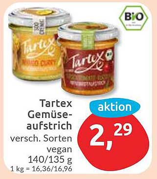 Tartex Gemüseaufstrich - verschiedene Sorten