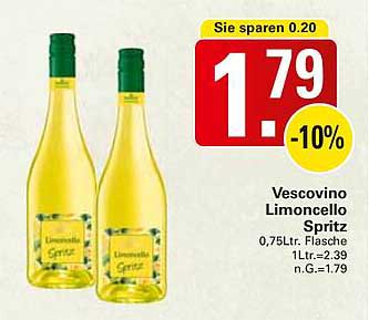 Vescovino Limoncello Spritz 0,75 L Flasche