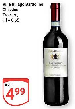 Villa Rillago Bardolino Classico Trocken 0,75 l