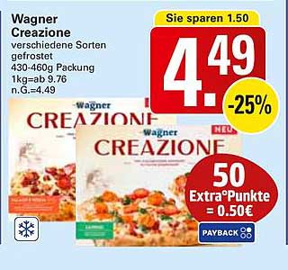 Wagner Creazione verschiedene Sorten gefrostet