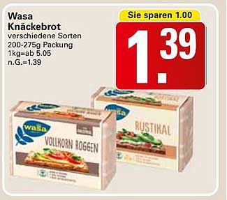 Wasa Knäckebrot - verschiedene Sorten
