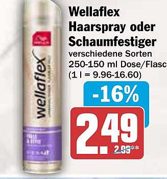 Wellaflex Haarspray oder Schaumfestiger verschiedene Sorten 250-150 ml Dose/Flasche