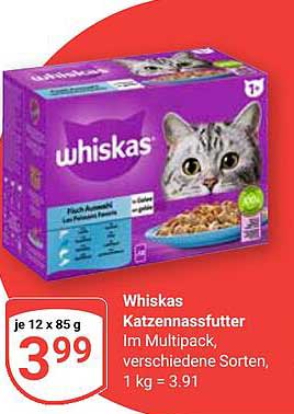 Whiskas Katzennassfutter im Multipack, verschiedene Sorten